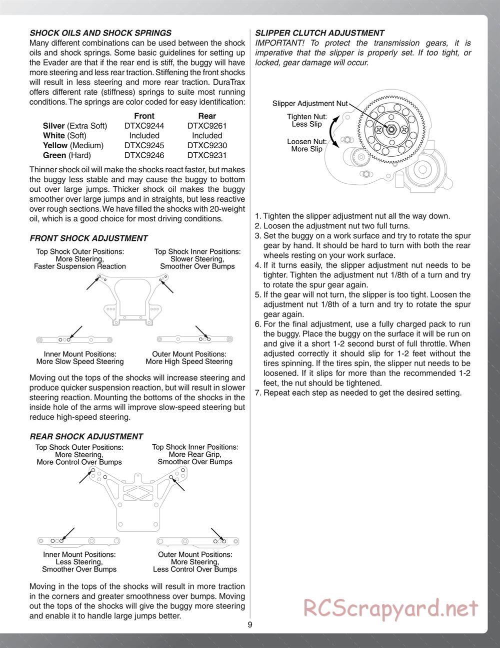 Duratrax - Evader EXB - Manual - Page 9