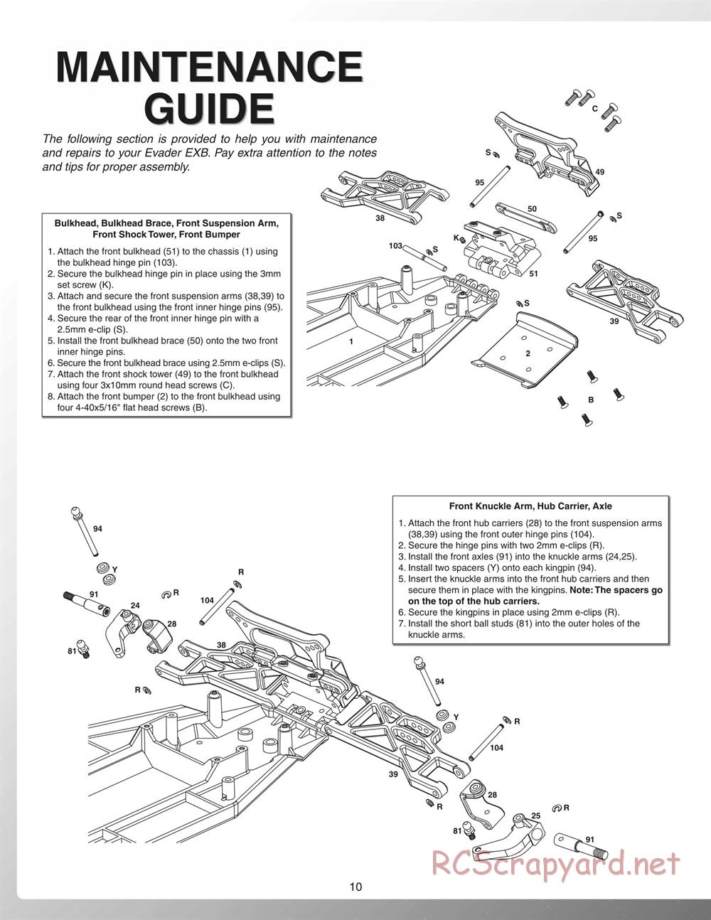 Duratrax - Evader EXB - Manual - Page 10