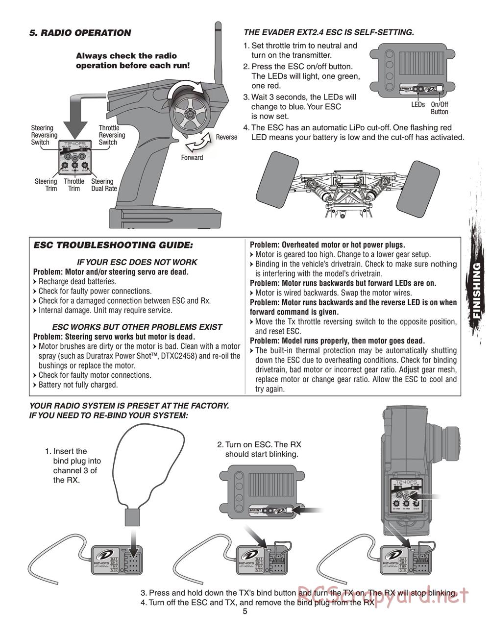 Duratrax - Evader EXT2.4 - Manual - Page 5