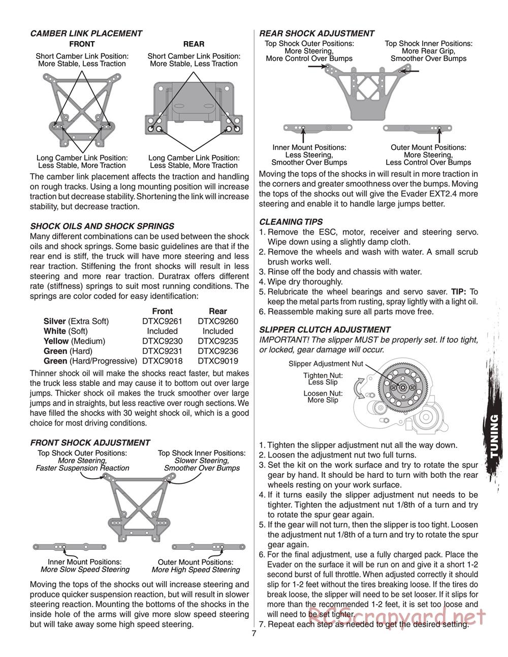 Duratrax - Evader EXT2.4 - Manual - Page 7