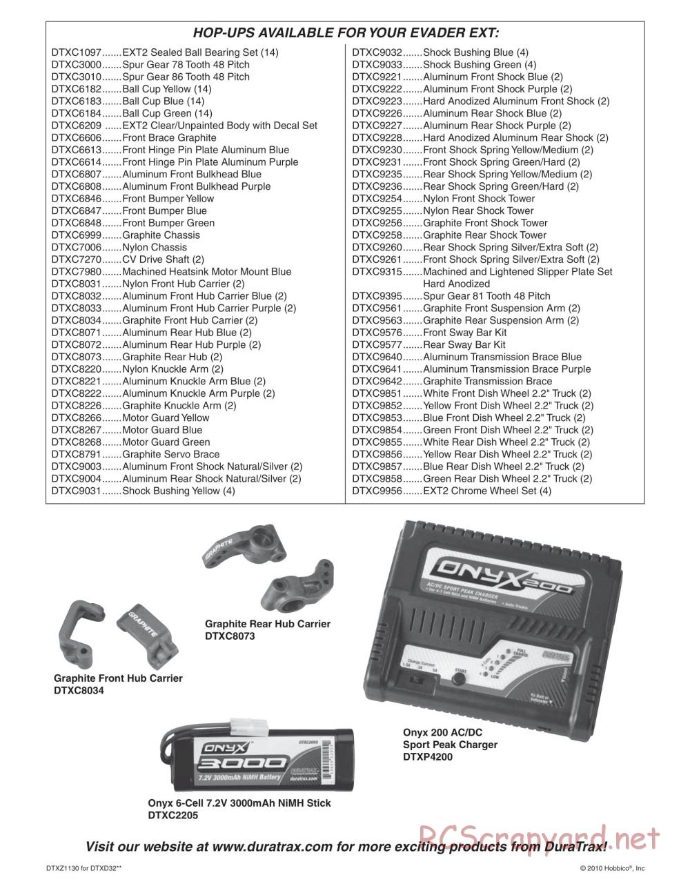 Duratrax - Evader EXT2 - Exploded Views - Page 6