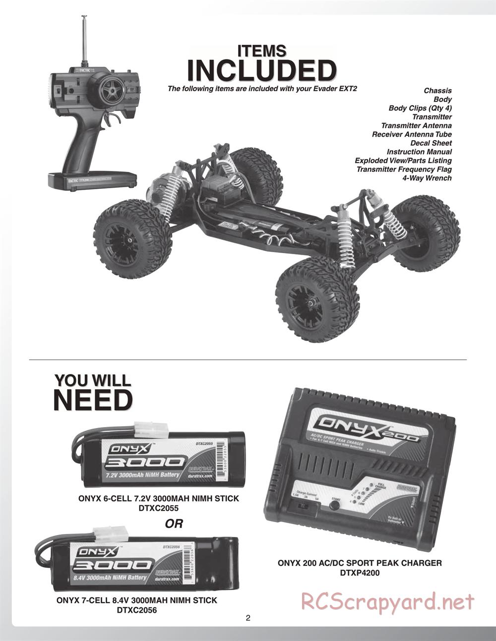 Duratrax - Evader EXT2 - Manual - Page 2