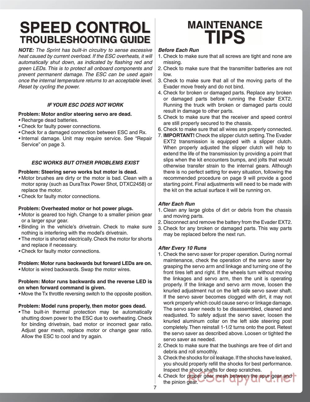 Duratrax - Evader EXT2 - Manual - Page 7