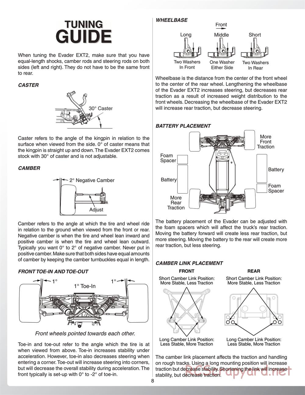 Duratrax - Evader EXT2 - Manual - Page 8