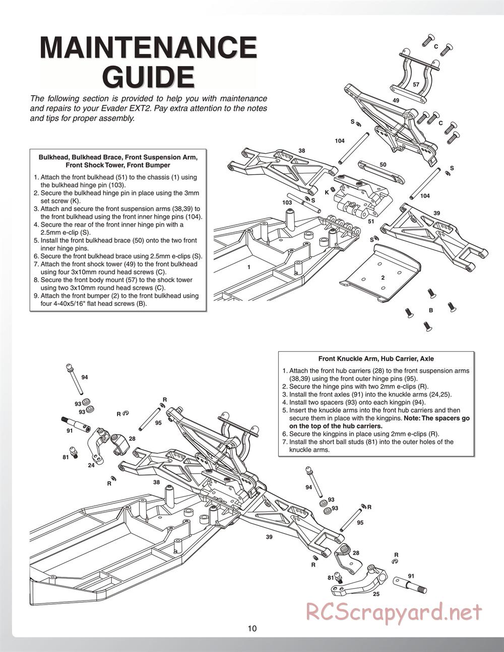 Duratrax - Evader EXT2 - Manual - Page 10