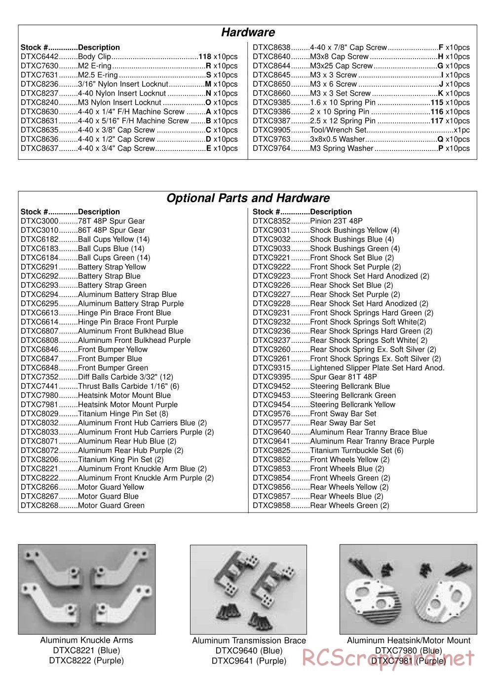 Duratrax - Evader ST - Exploded Views - Page 2