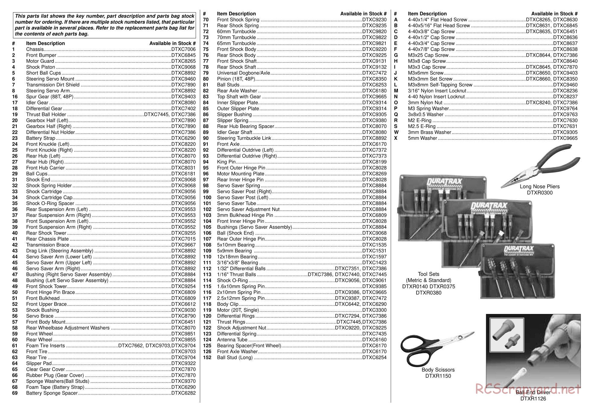 Duratrax - Evader ST - Exploded Views - Page 6