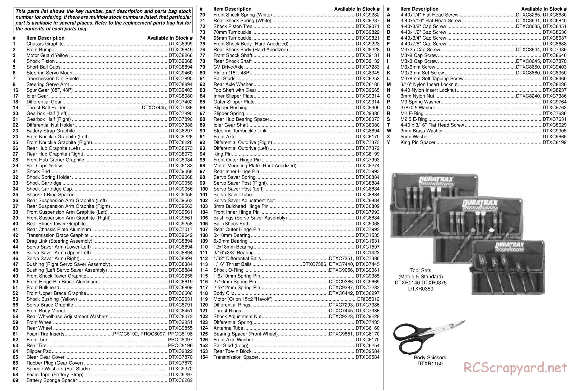 Duratrax - Evader ST Pro - Exploded Views - Page 6