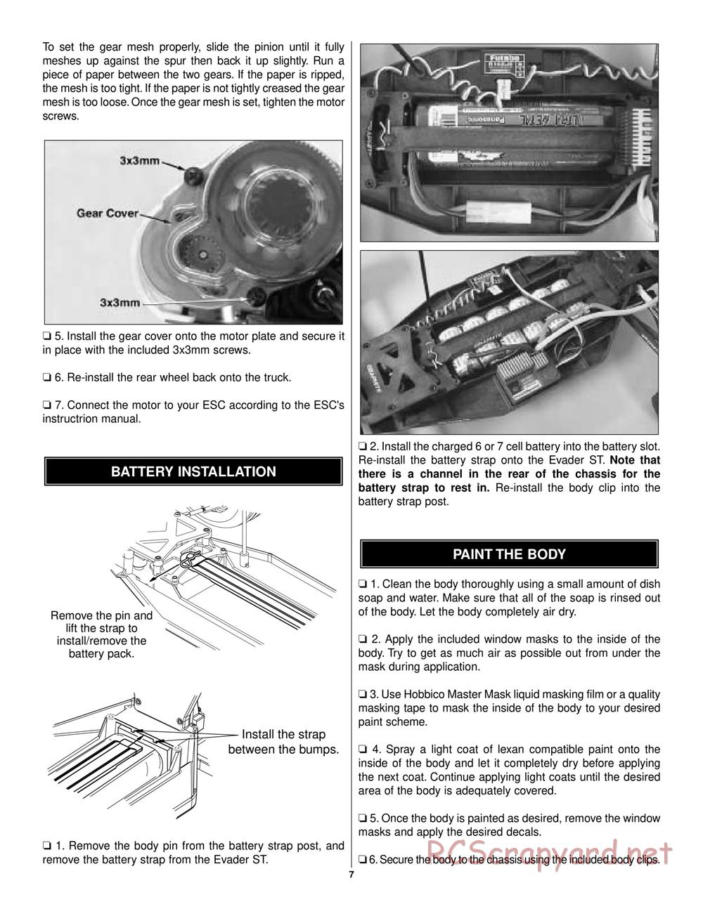 Duratrax - Evader ST Pro - Manual - Page 7