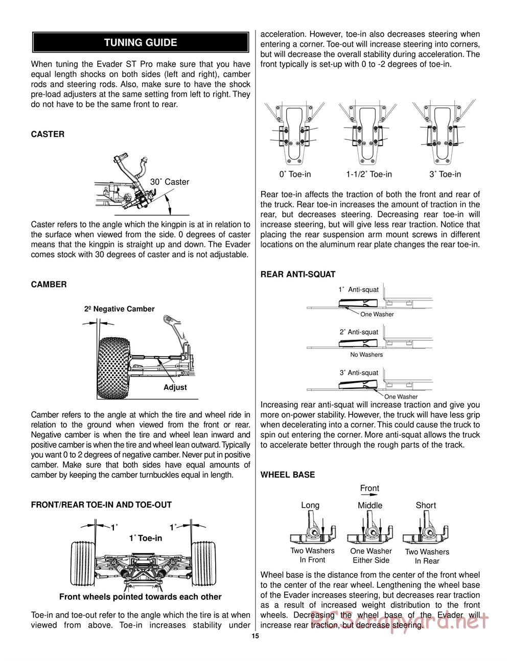 Duratrax - Evader ST Pro - Manual - Page 15