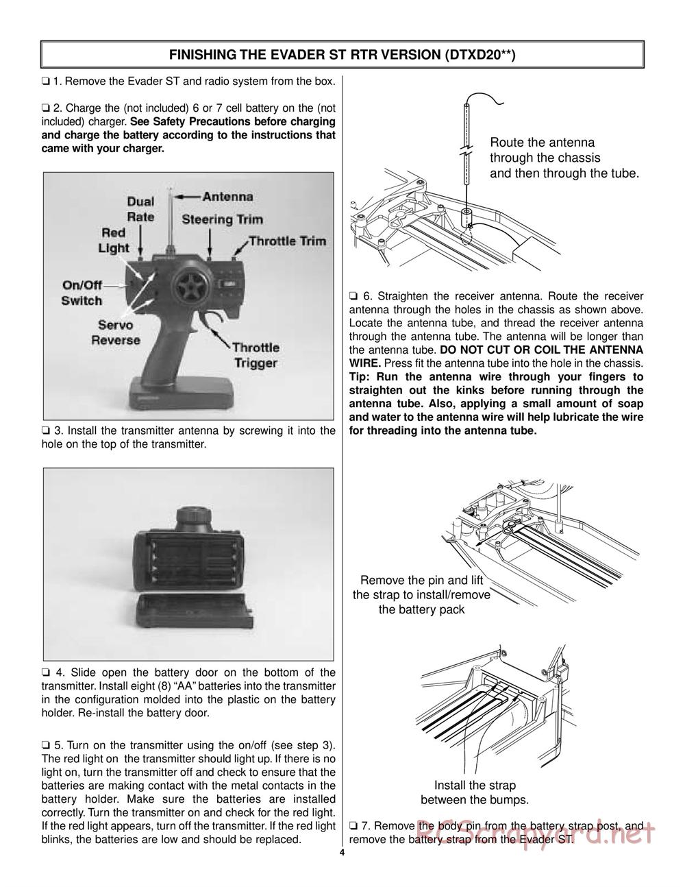 Duratrax - Evader ST - Manual - Page 4