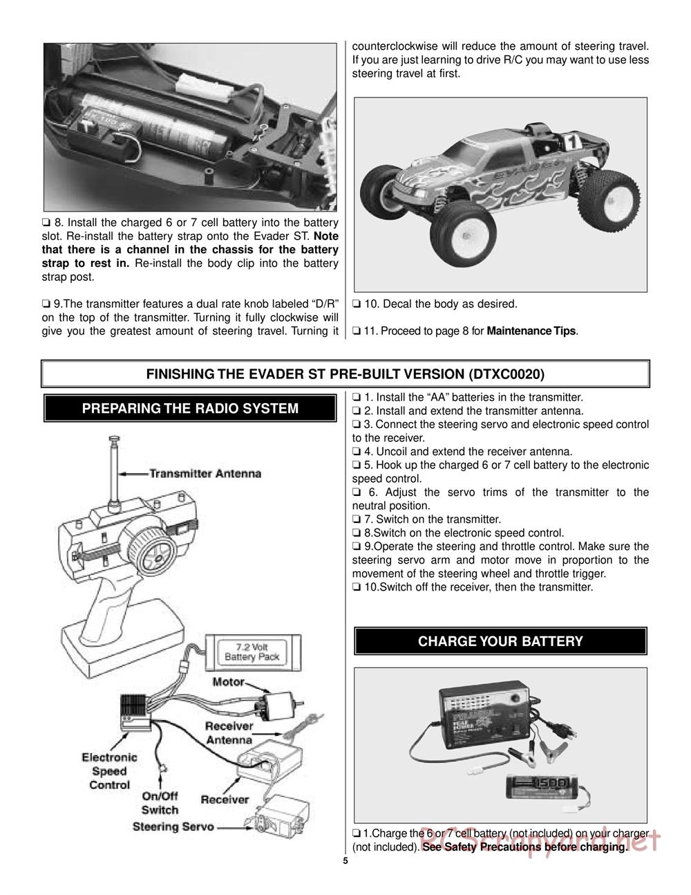 Duratrax - Evader ST - Manual - Page 5