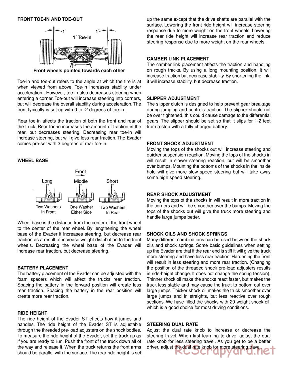 Duratrax - Evader ST - Manual - Page 12