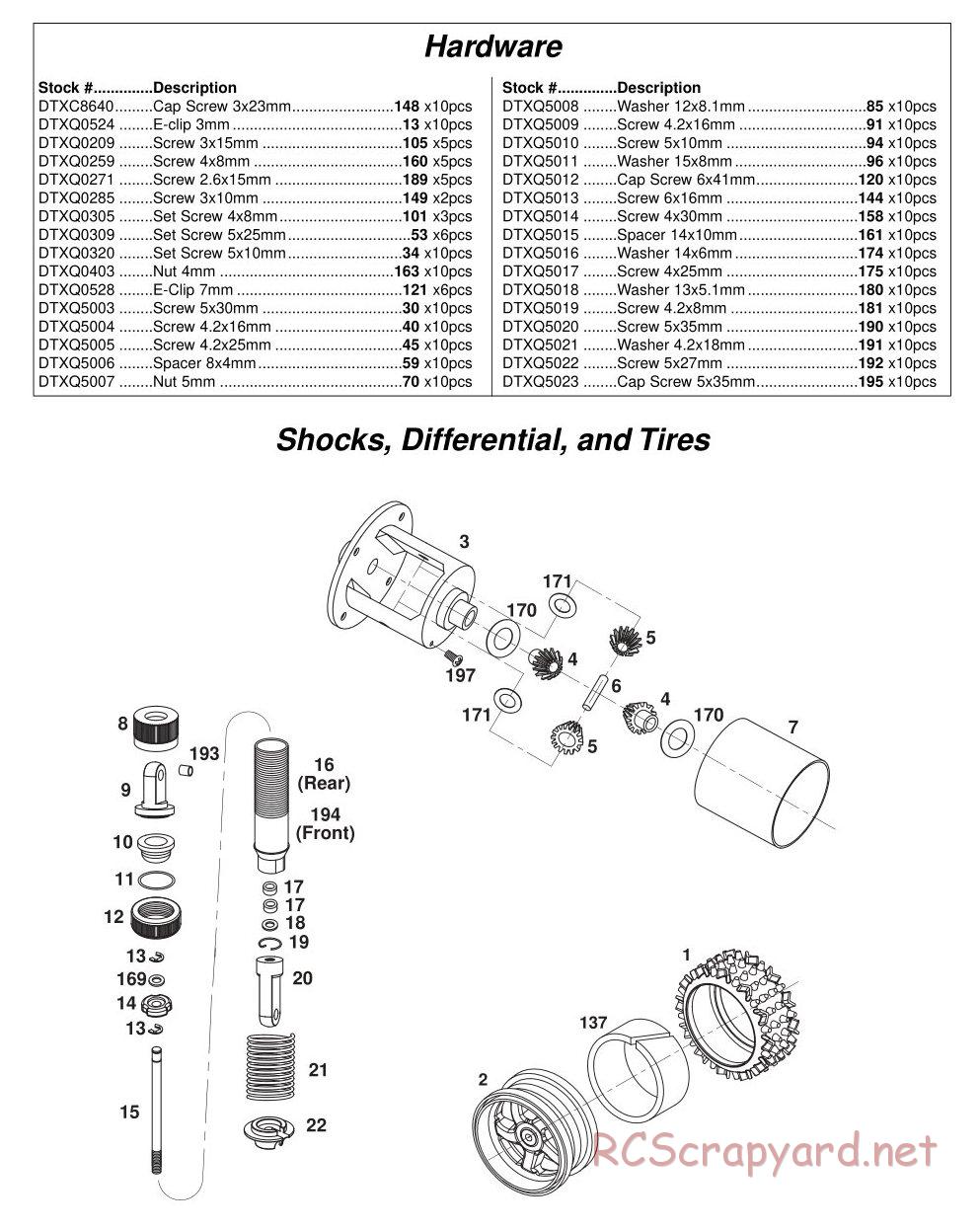 Duratrax - FireHammer Buggy - Exploded Views - Page 2