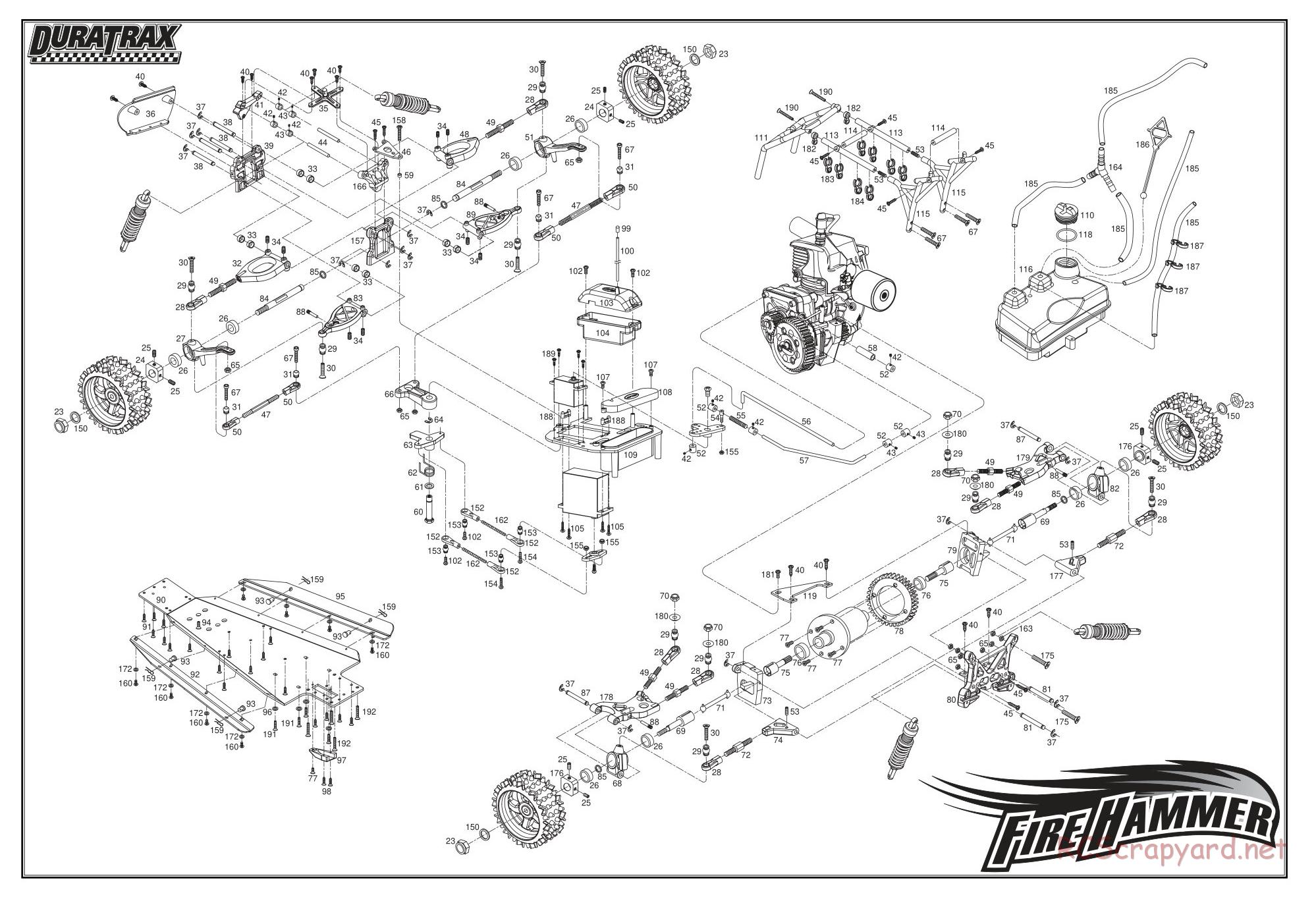 Duratrax - Fire-Hammer MT - Exploded Views - Page 3