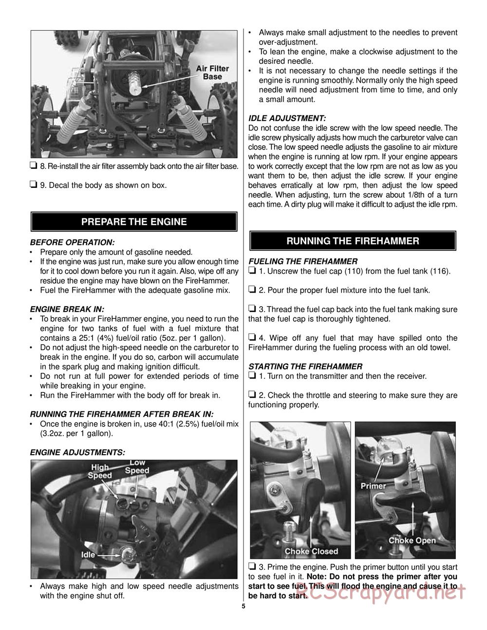 Duratrax - FireHammer Buggy - Manual - Page 5