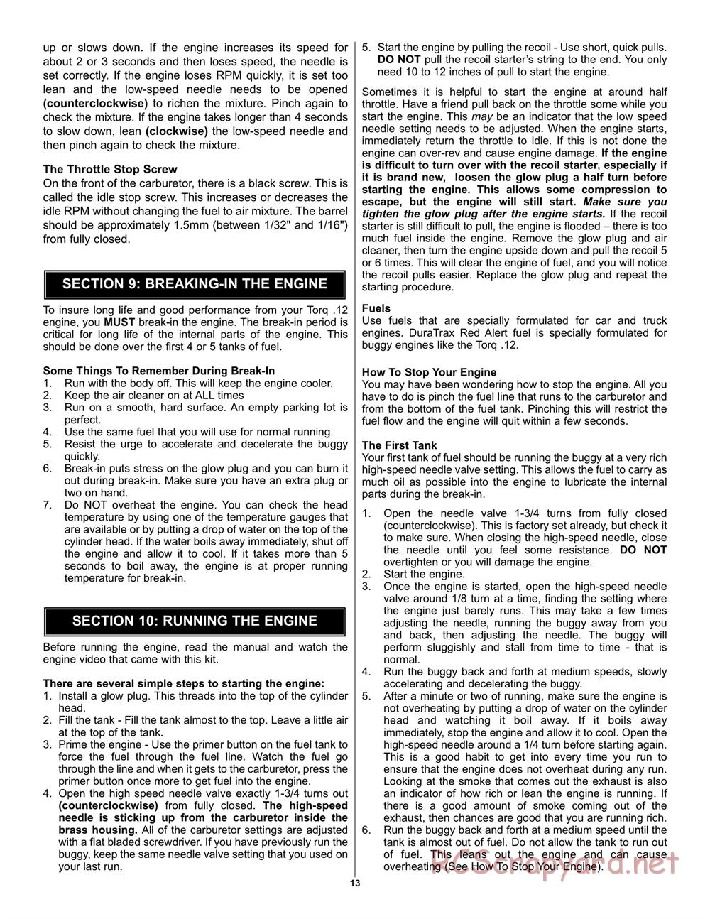 Duratrax - Maximum BX - Manual - Page 13