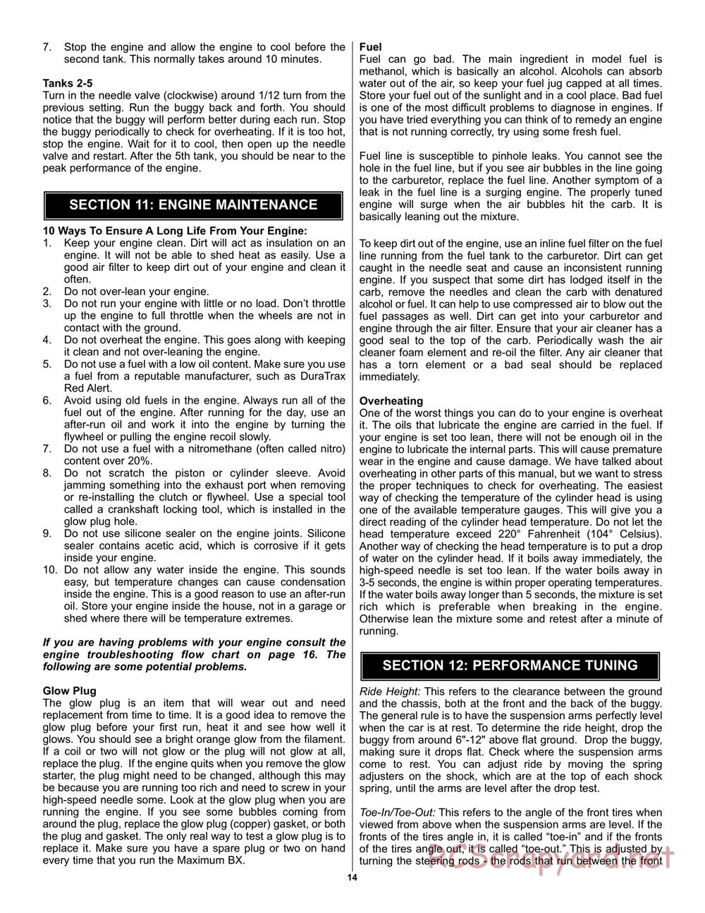 Duratrax - Maximum BX - Manual - Page 14