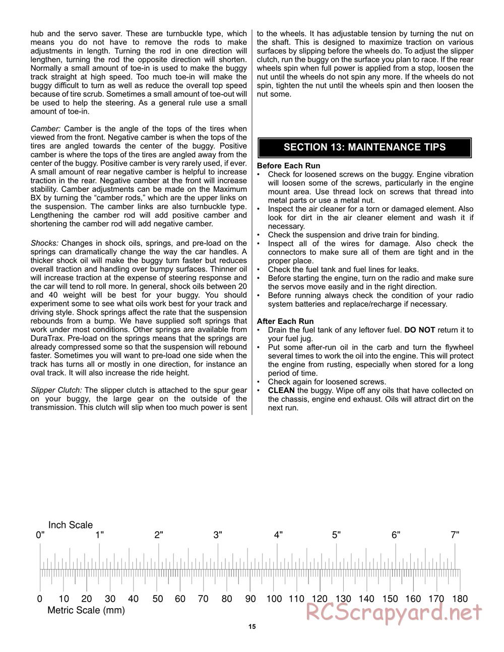 Duratrax - Maximum BX - Manual - Page 15