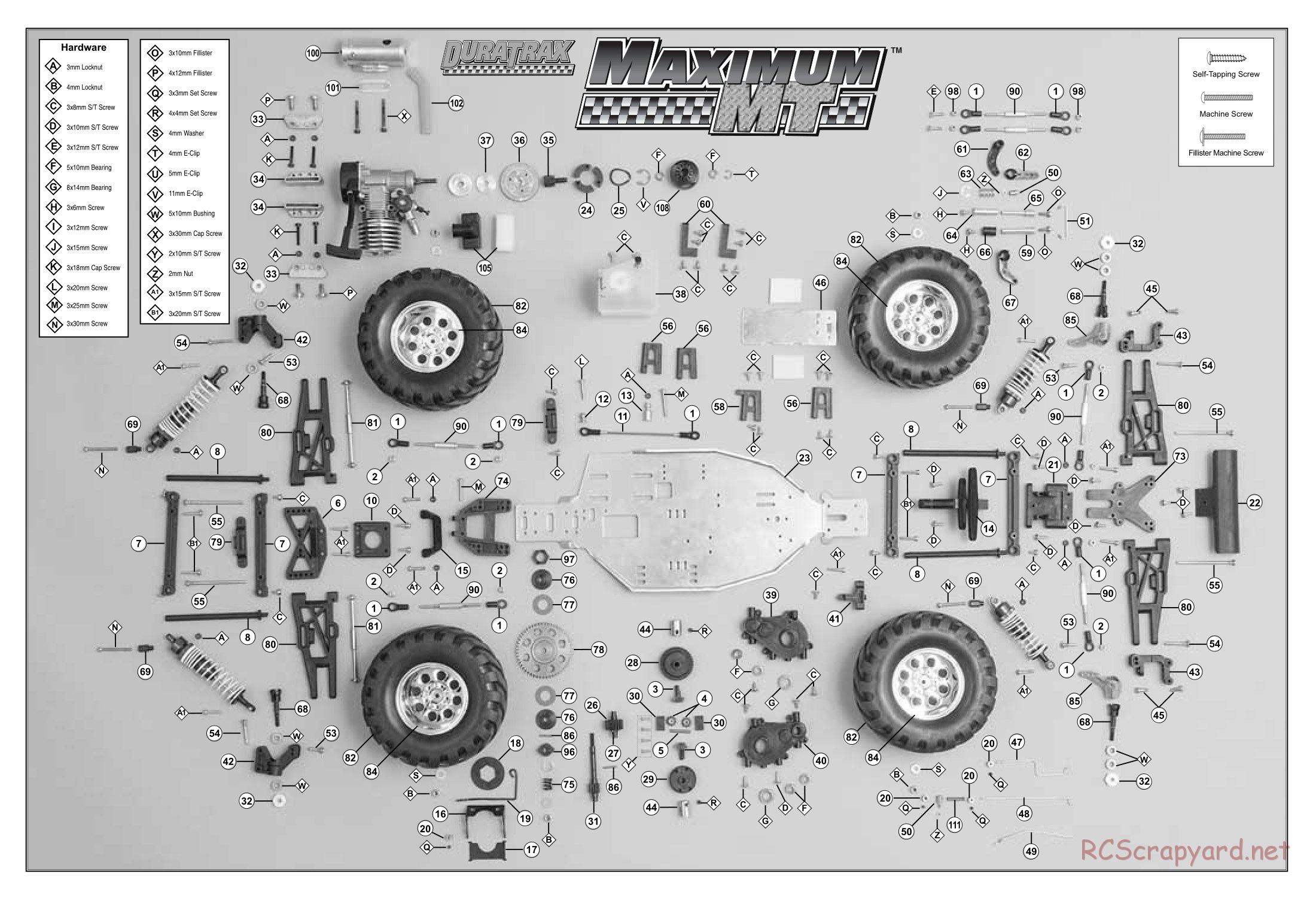 Duratrax - Maximum MT - Exploded Views - Page 3