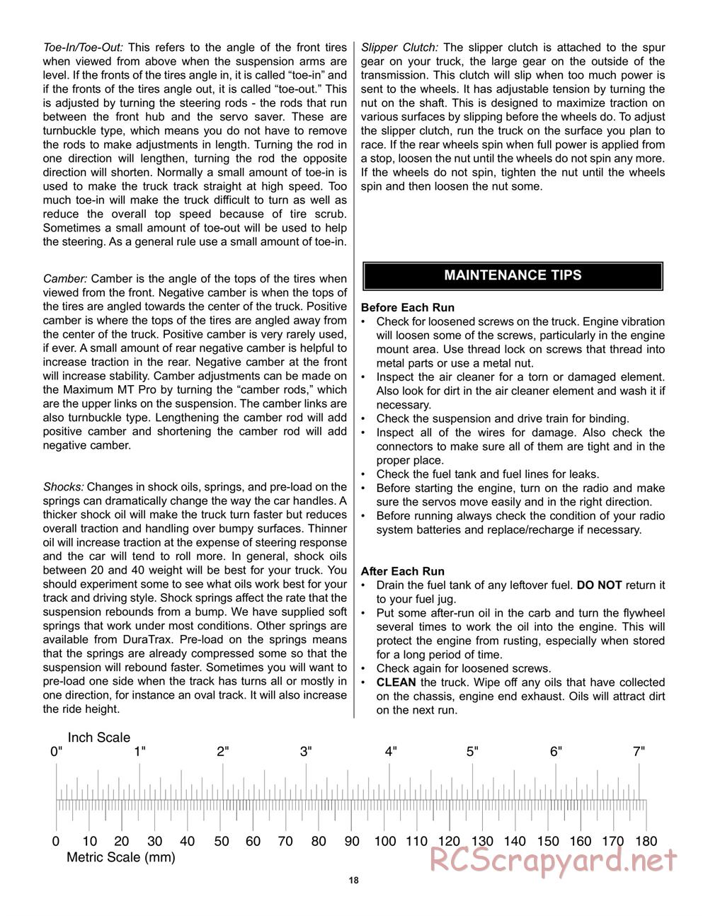 Duratrax - Maximum MT Pro - Manual - Page 18