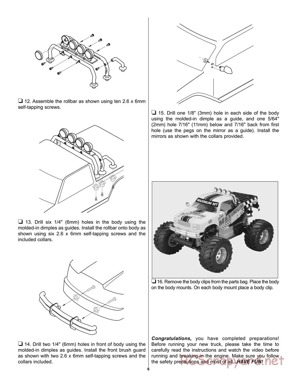 Duratrax - Maximum MT - Manual - Page 6