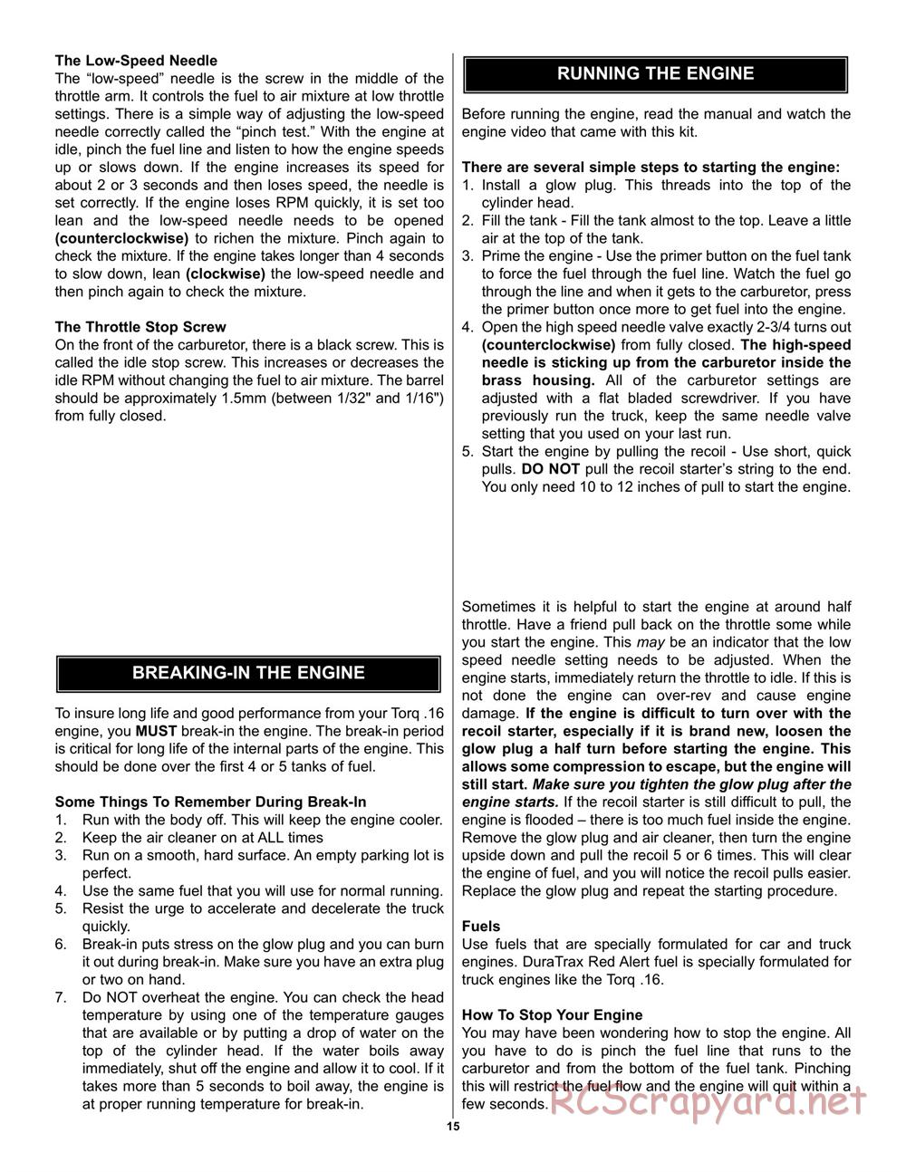 Duratrax - Maximum MT - Manual - Page 15