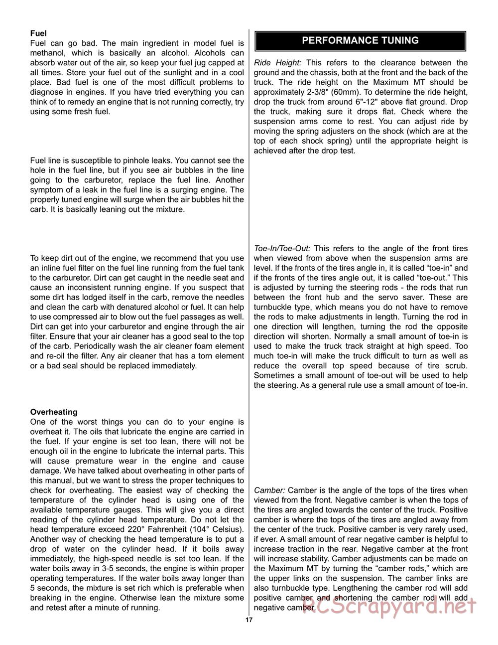 Duratrax - Maximum MT - Manual - Page 17