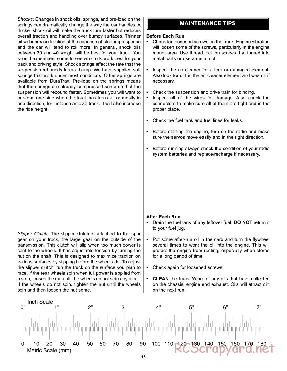 Duratrax - Maximum MT - Manual - Page 18