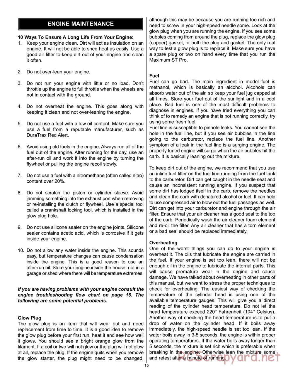 Duratrax - Maximum ST Pro - Manual - Page 15