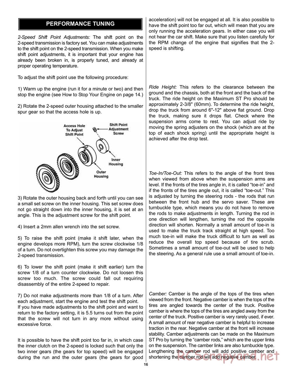 Duratrax - Maximum ST Pro - Manual - Page 16