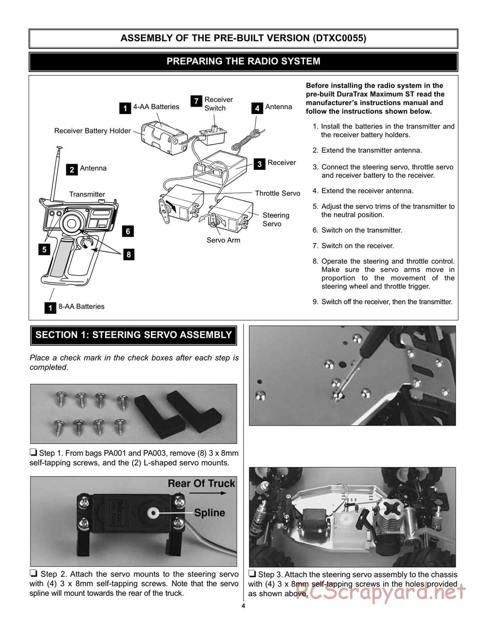 Duratrax - Maximum ST - Manual - Page 4