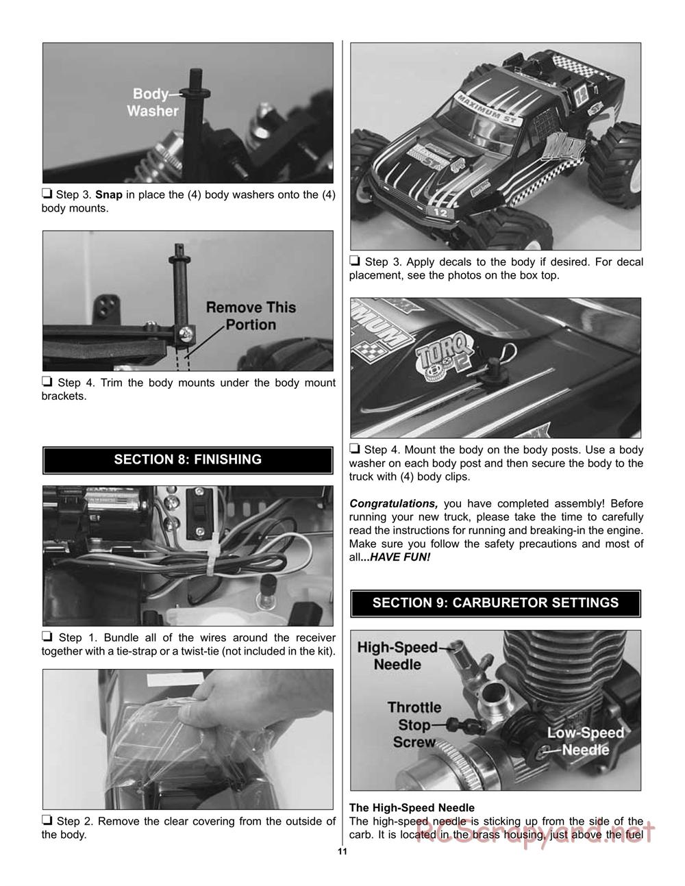 Duratrax - Maximum ST - Manual - Page 11