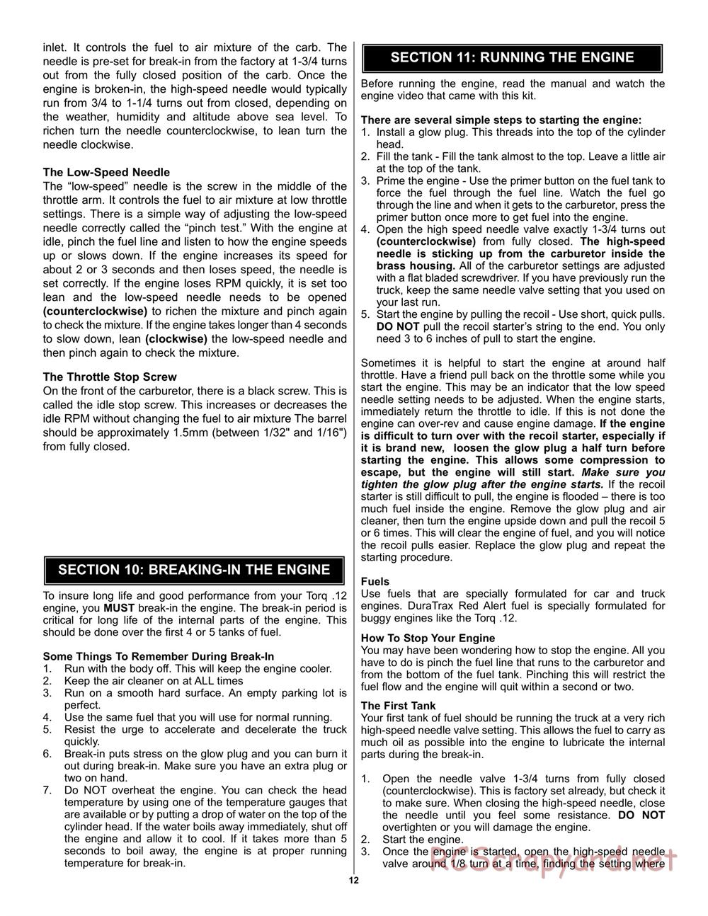 Duratrax - Maximum ST - Manual - Page 12