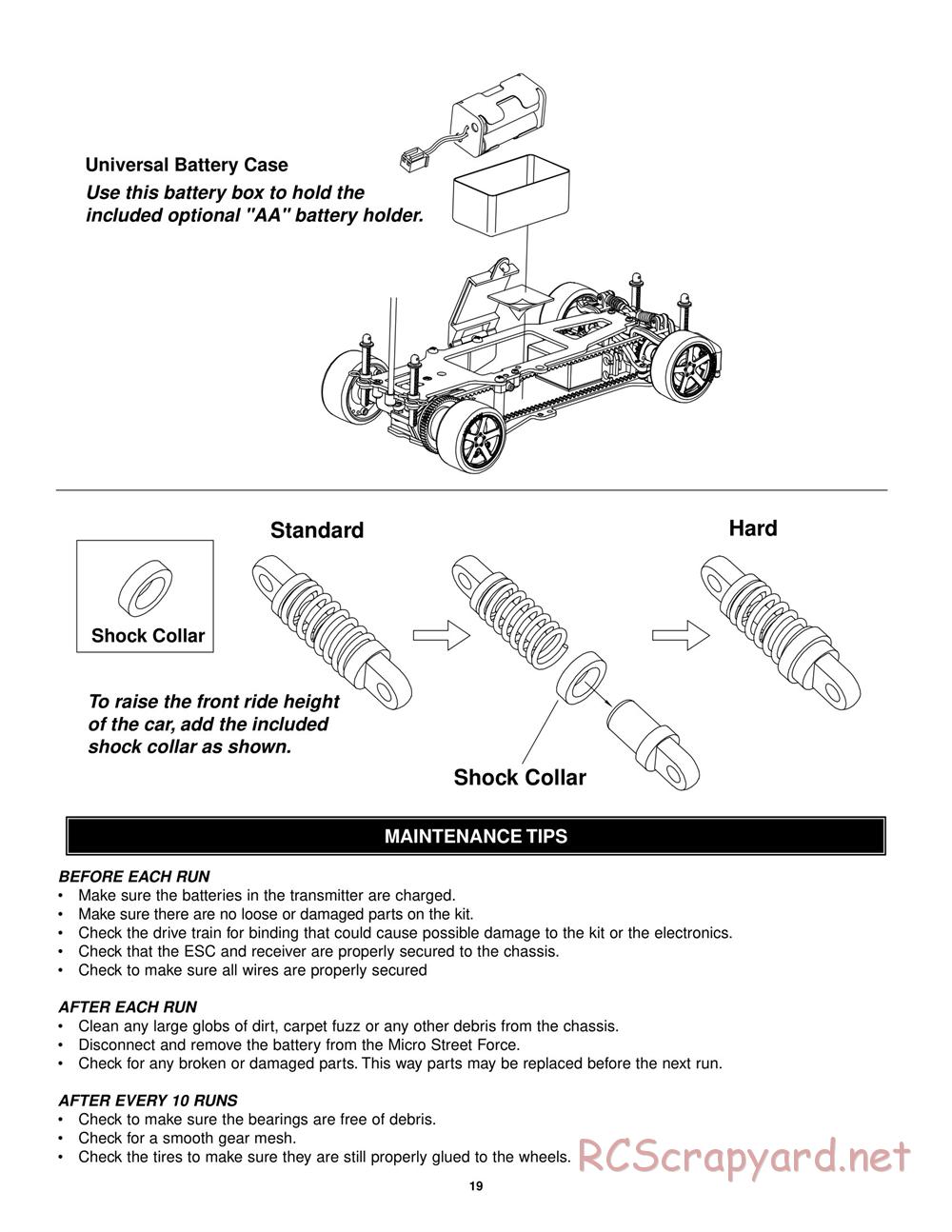 Duratrax - Micro Street Force - Manual - Page 19