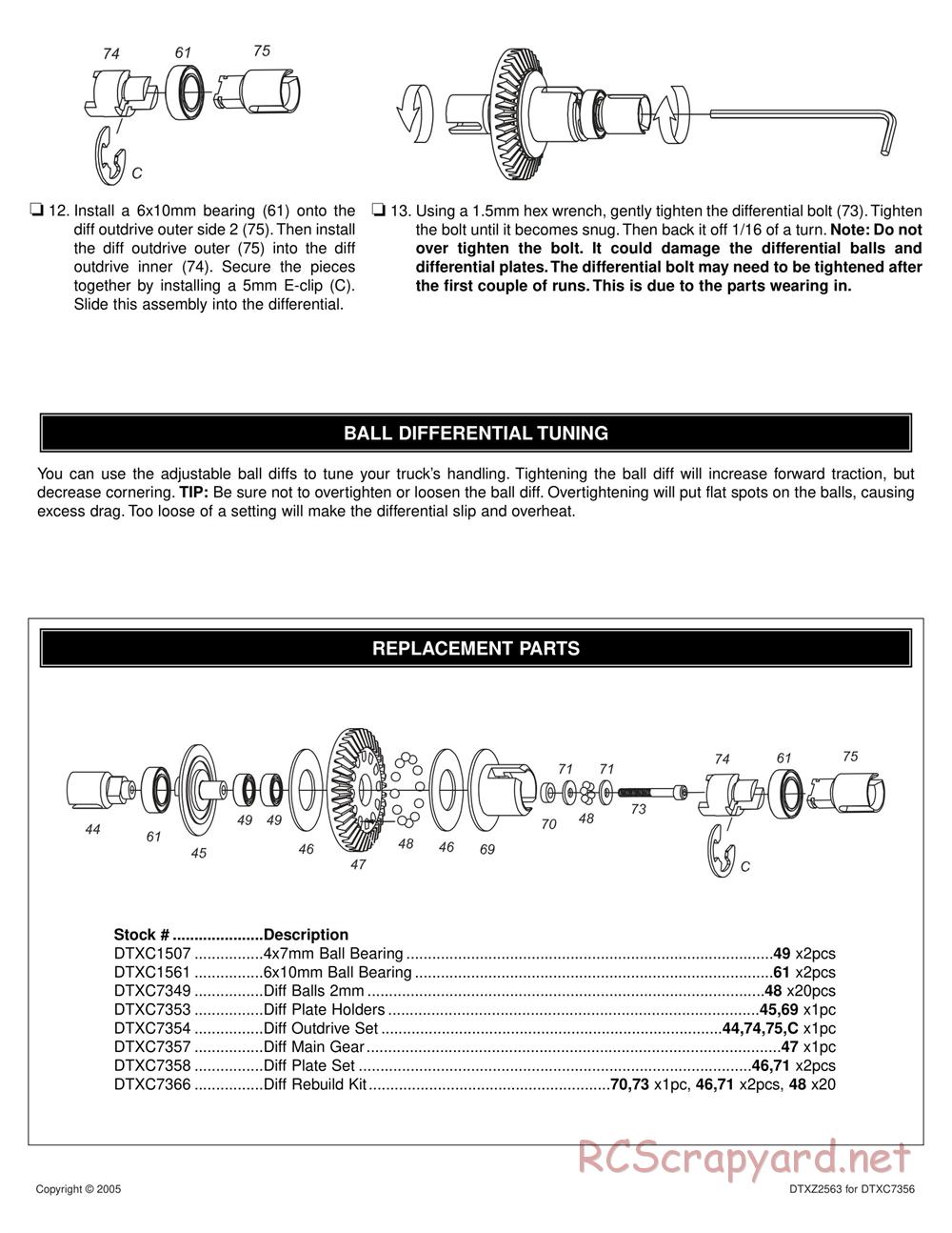 Duratrax - Mini Quake SE - Supplement 2