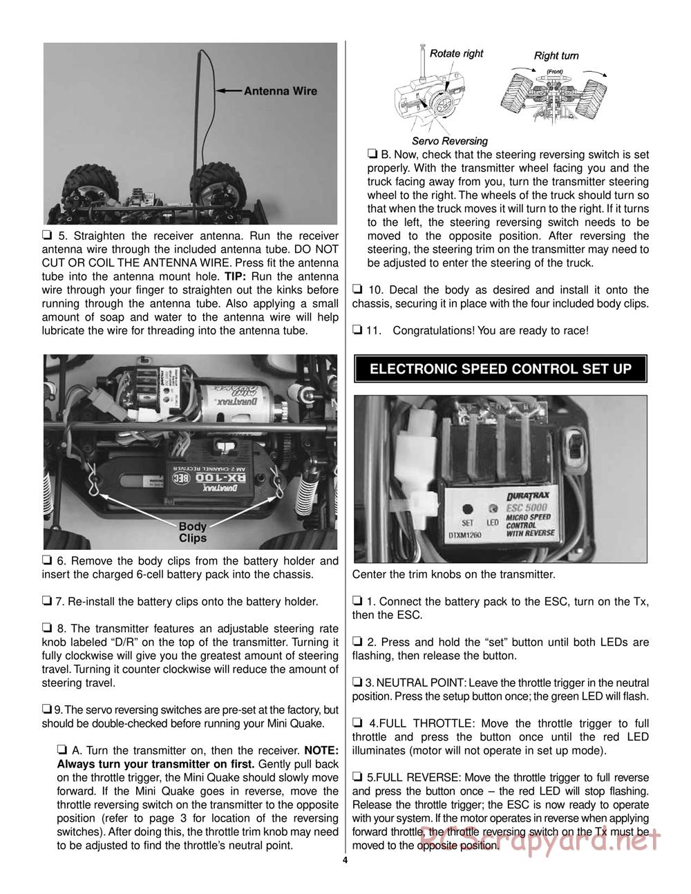 Duratrax - Mini-Quake - Manual - Page 4