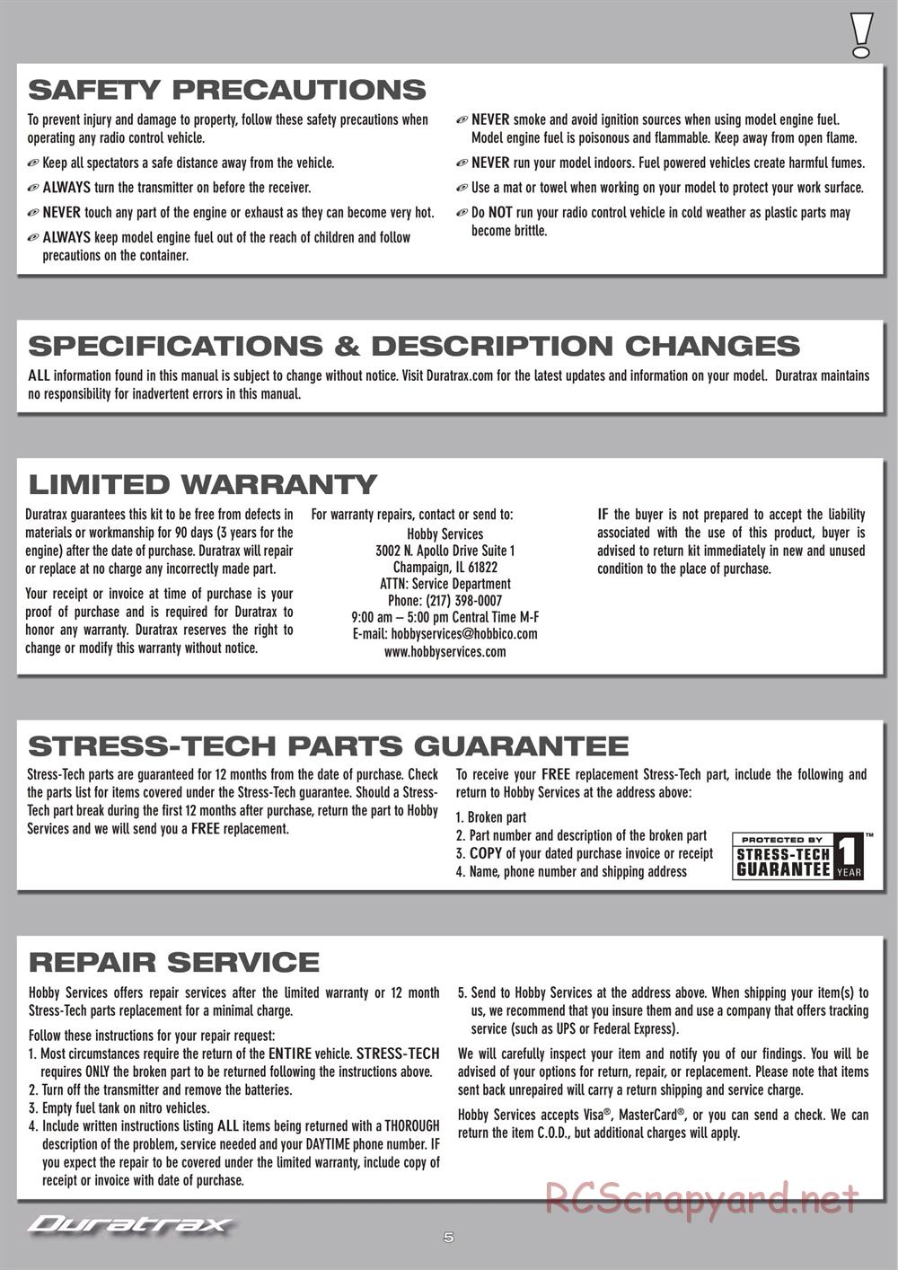 Duratrax - Nissan GT-R - Manual - Page 5