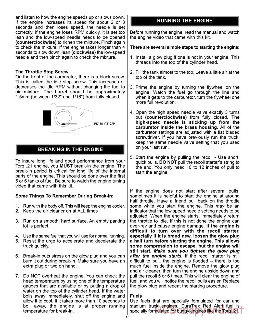 Duratrax - Nitro Demon - Manual - Page 15