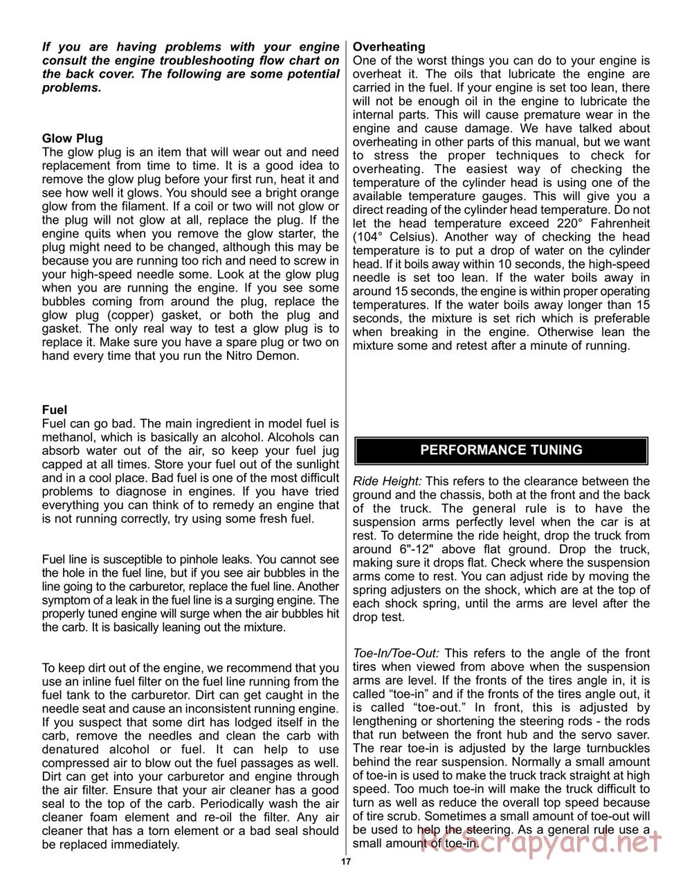 Duratrax - Nitro Demon - Manual - Page 17