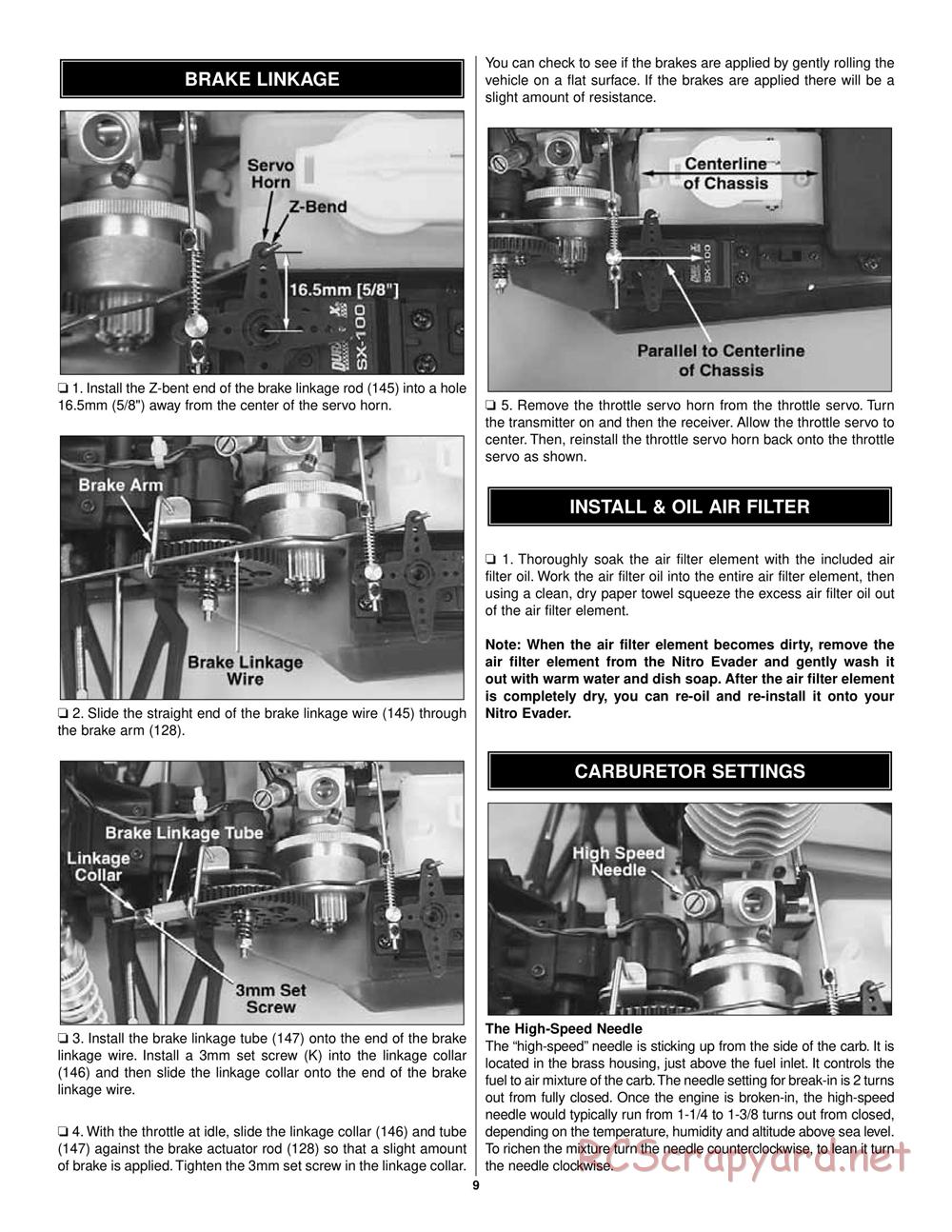 Duratrax - Nitro Evader BX - Manual - Page 9