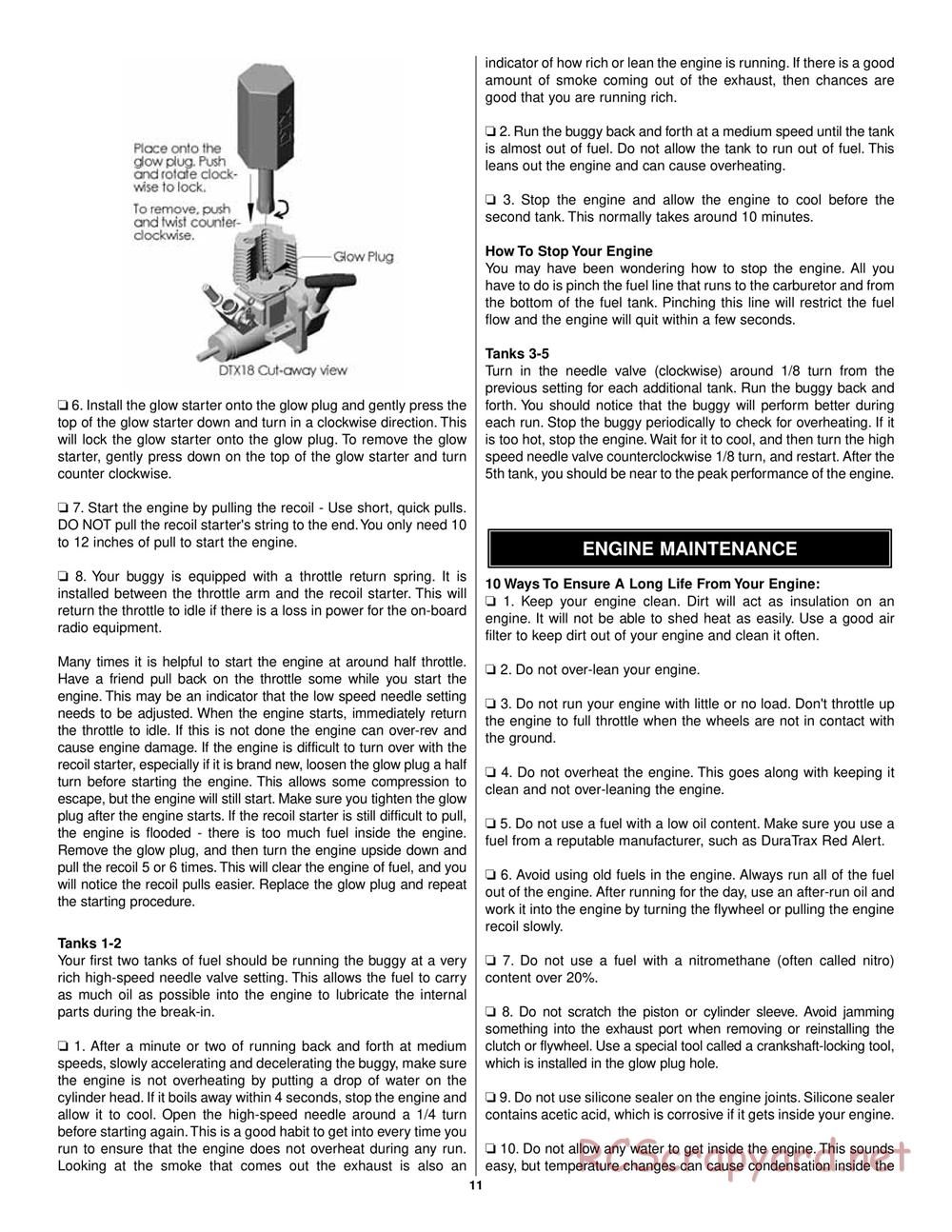 Duratrax - Nitro Evader BX - Manual - Page 11