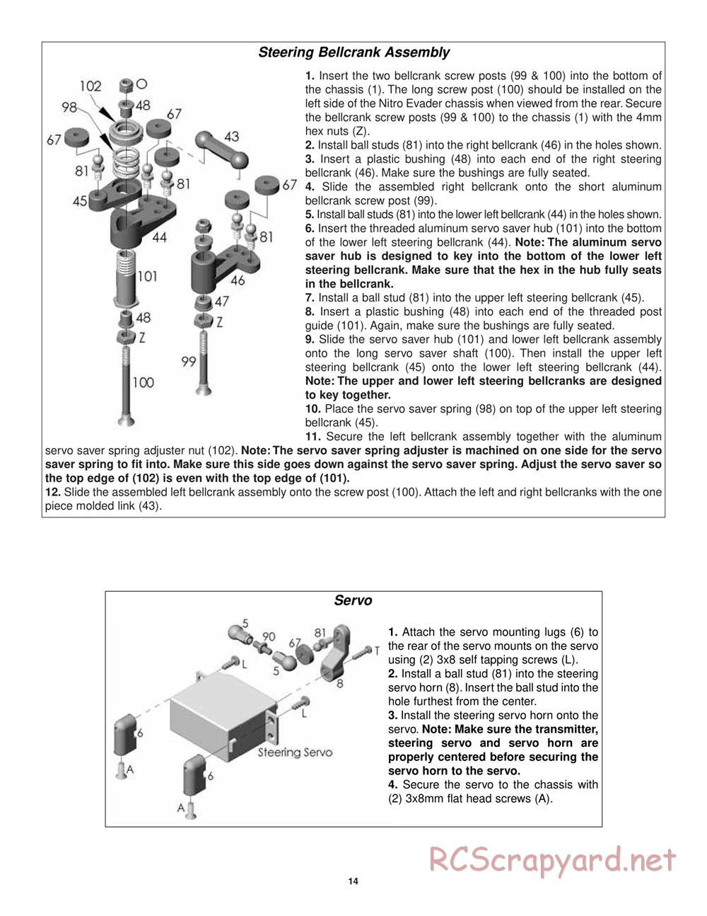 Duratrax - Nitro Evader BX - Manual - Page 14