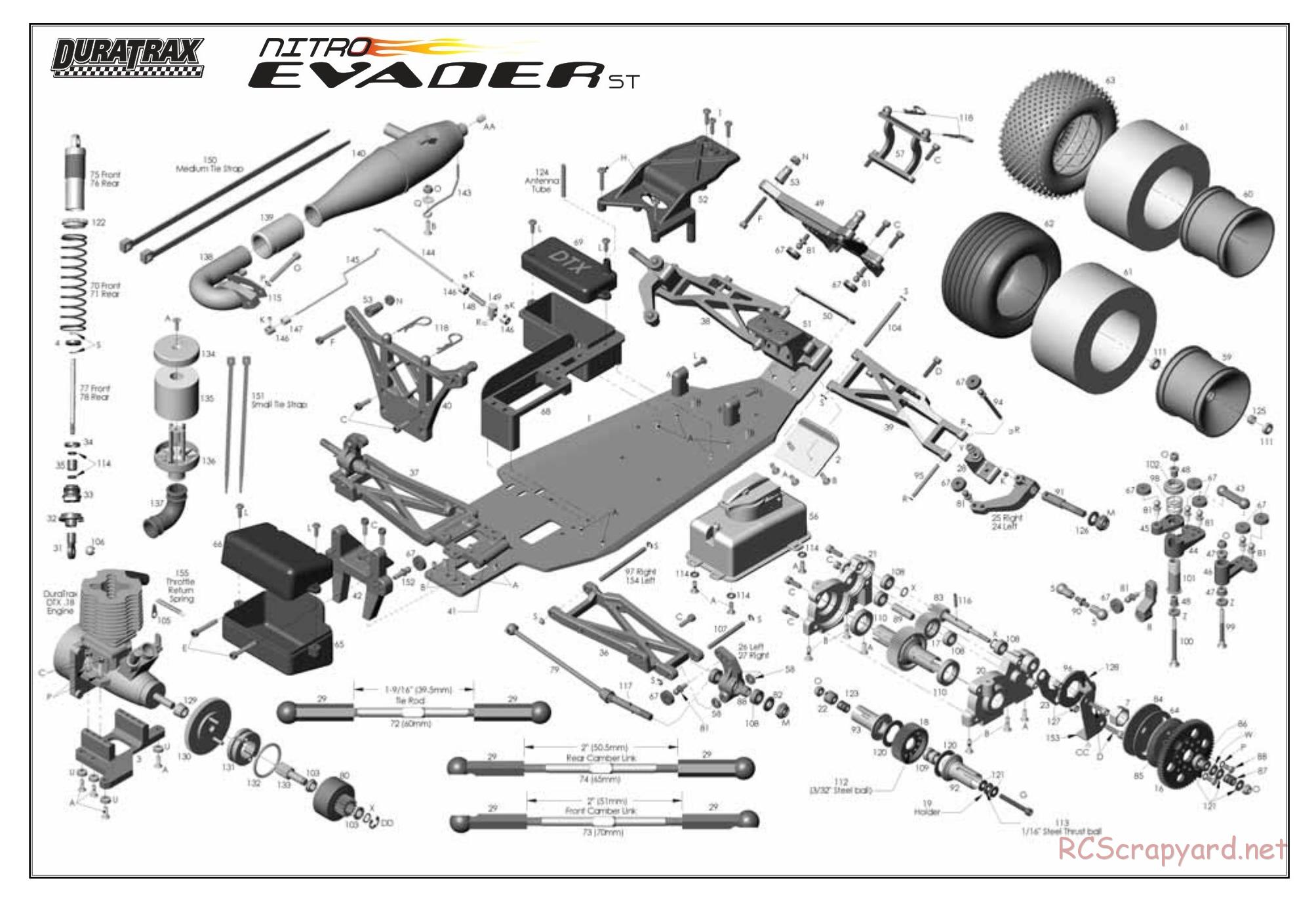 Duratrax - Nitro Evader ST - Exploded Views - DTXC0062 / DTXD62 ...