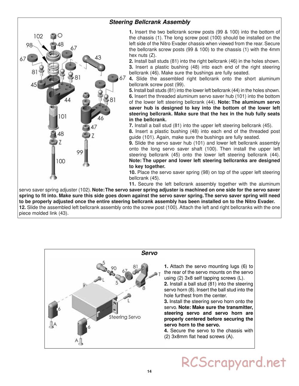 Duratrax - Nitro Evader ST - Manual - Page 14