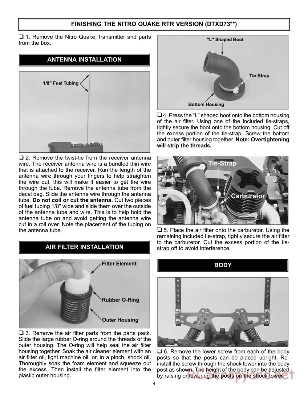 Duratrax - Nitro Quake - Manual - Page 4