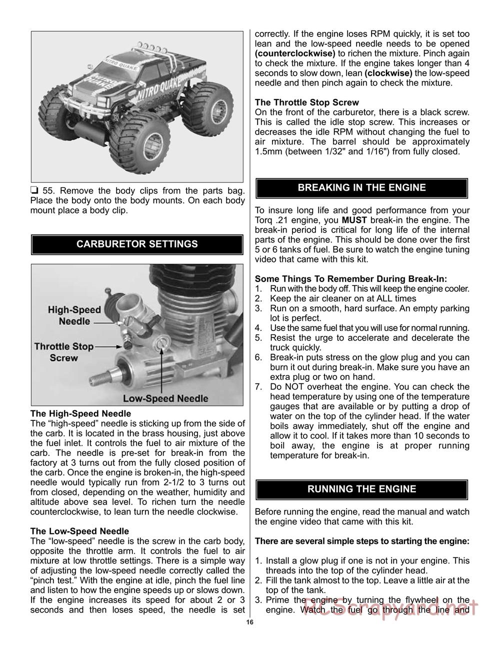 Duratrax - Nitro Quake - Instruction Manual - DTXC0073 / DTXD73 ...