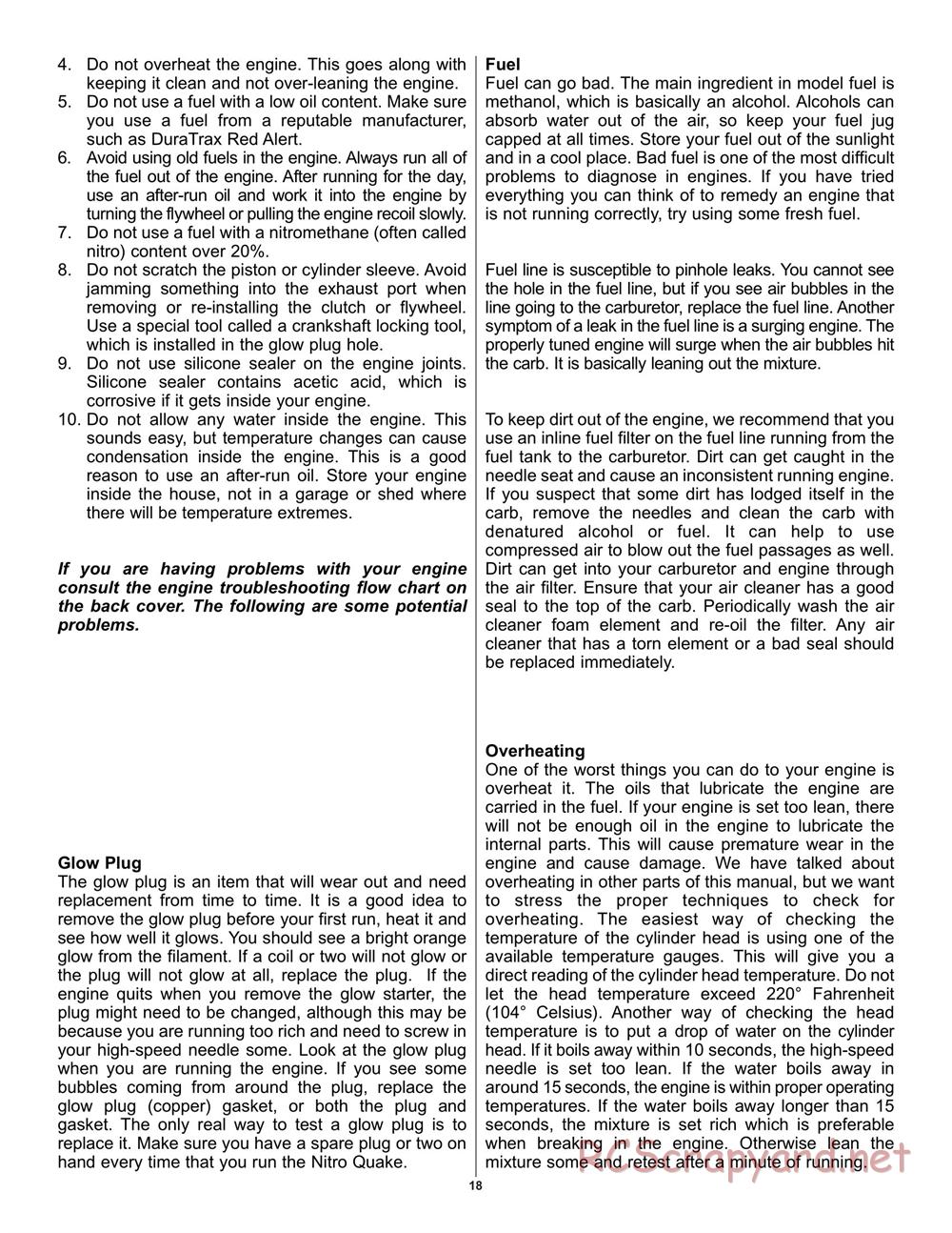 Duratrax - Nitro Quake - Manual - Page 18