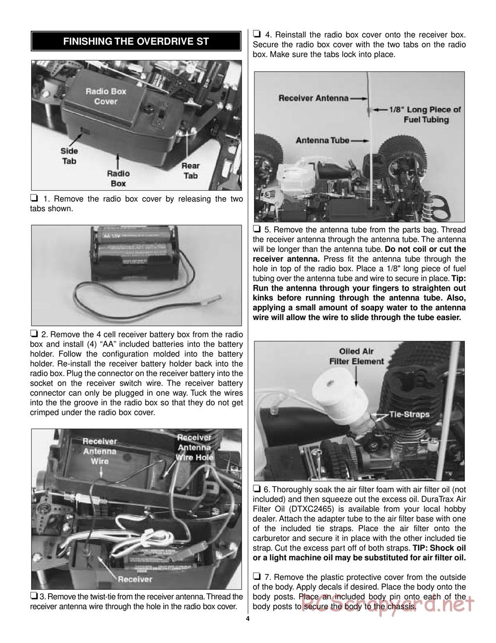 Duratrax - Overdrive ST - Manual - Page 4