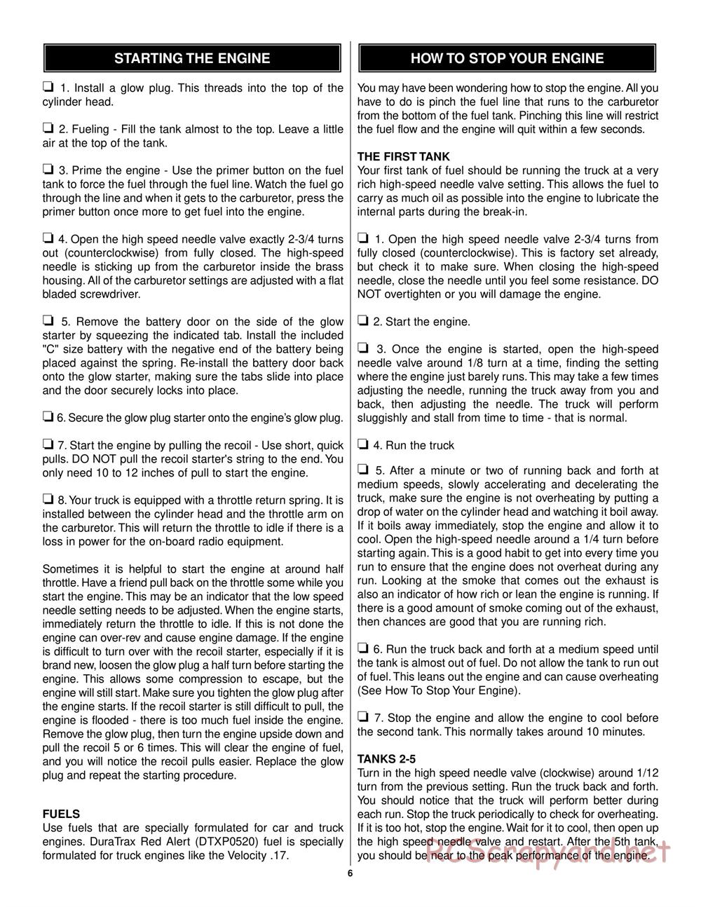 Duratrax - Overdrive ST - Manual - Page 6